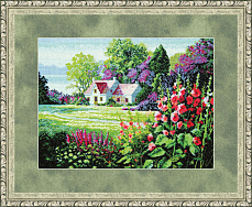 Вышивка КЛ-001 Цветущая мальва Вышивка КЛ-001 Цветущая мальва