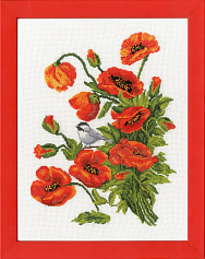 Вышивка М-012 Маковый букетик